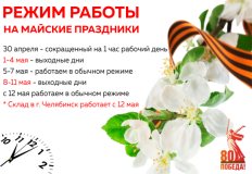 Праздничные выходные в мае